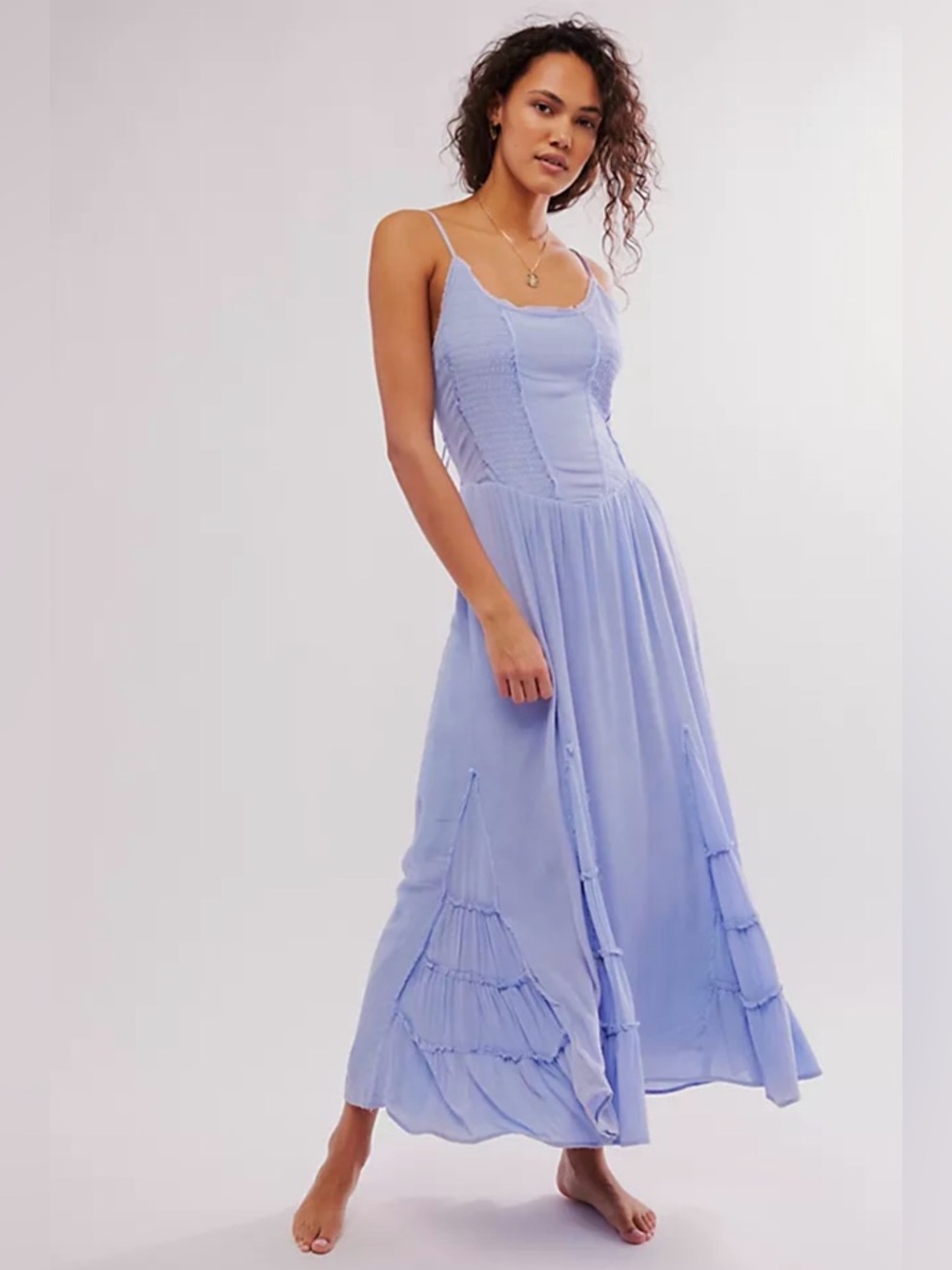 Free people Siren Nights maxi textured dress corset  bodice size S bohemian EUC
